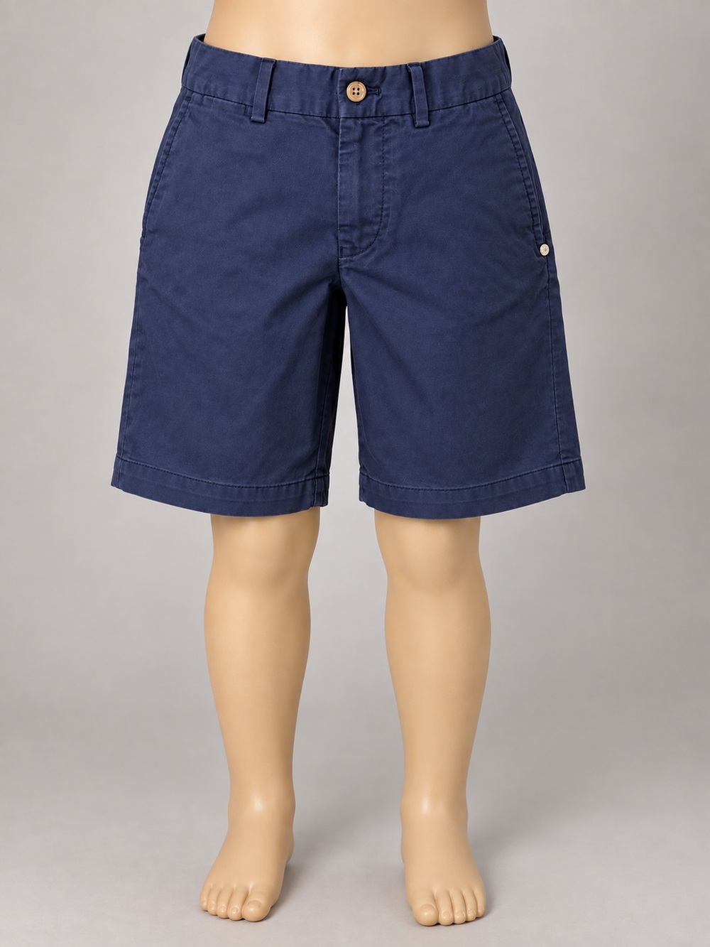 Polo Ralph Lauren Boys Navy Chino Shorts Size 8 Embroidered Shield